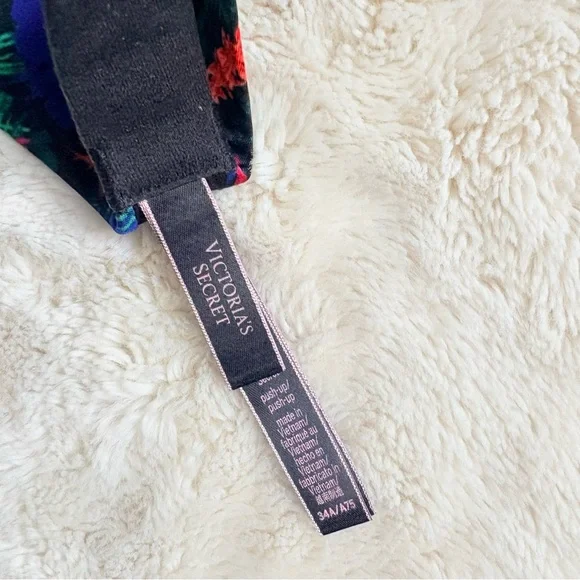 🌺 Victoria’s Secret Floral Push‑Up Bra – 34A | Barbiecore | Tropical Print l - Picture 10 of 11